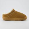 imageCUSHIONAIRE Homemade Womens Suede Mule Slippers with Memory Foam ampamp Warm Faux Fur Lining  Wide Widths IndoorOutdoor UseChestnut