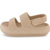 imageCUSHIONAIRE Kids Fuji sandal with adjustable strap and ComfortKhaki
