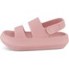 imageCUSHIONAIRE Kids Fuji sandal with adjustable strap and ComfortPink