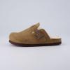 imageCUSHIONAIRE Kids Hana Cork footbed clog with Genuine Leather upper Faux Fur lining and ComfortBrown
