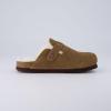imageCUSHIONAIRE Kids Hana Cork footbed clog with Genuine Leather upper Faux Fur lining and ComfortBrown