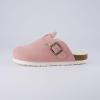 imageCUSHIONAIRE Kids Hana Cork footbed clog with Genuine Leather upper Faux Fur lining and ComfortPink