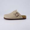 imageCUSHIONAIRE Kids Hana Cork footbed clog with Genuine Leather upper Faux Fur lining and ComfortStone Nubuck