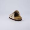 imageCUSHIONAIRE Kids Hana Cork footbed clog with Genuine Leather upper Faux Fur lining and ComfortStone Nubuck