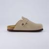 imageCUSHIONAIRE Kids Hana Cork footbed clog with Genuine Leather upper Faux Fur lining and ComfortStone Nubuck