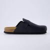 imageCUSHIONAIRE Mens Haze Genuine Suede Faux Fur Cork Footbed Clog with ComfortBlack Nappa