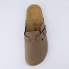 imageCUSHIONAIRE Mens Haze Genuine Suede Faux Fur Cork Footbed Clog with ComfortBrown Nubuck