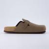 imageCUSHIONAIRE Mens Haze Genuine Suede Faux Fur Cork Footbed Clog with ComfortBrown Nubuck