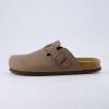 imageCUSHIONAIRE Mens Haze Genuine Suede Faux Fur Cork Footbed Clog with ComfortBrown Nubuck
