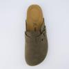 imageCUSHIONAIRE Mens Haze Genuine Suede Faux Fur Cork Footbed Clog with ComfortOlive Nubuck