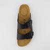 imageCUSHIONAIRE Mens Lane Cork footbed Sandal with Adjustable Buckle Straps ComfortBlack Nappa
