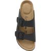 imageCUSHIONAIRE Mens Lane Cork footbed Sandal with Adjustable Buckle Straps ComfortBlack Nubuck