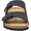 imageCUSHIONAIRE Mens Lane Cork footbed Sandal with Adjustable Buckle Straps ComfortBlack Nubuck
