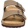 imageCUSHIONAIRE Mens Lane Cork footbed Sandal with Adjustable Buckle Straps ComfortBrown Nubuck