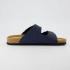 imageCUSHIONAIRE Mens Lane Cork footbed Sandal with Adjustable Buckle Straps ComfortNavy Nubuck