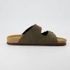 imageCUSHIONAIRE Mens Lane Cork footbed Sandal with Adjustable Buckle Straps ComfortOlive Nubuck