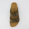 imageCUSHIONAIRE Mens Lane Cork footbed Sandal with Adjustable Buckle Straps ComfortOlive Nubuck