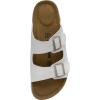 imageCUSHIONAIRE Mens Lane Cork footbed Sandal with Adjustable Buckle Straps ComfortWhite Nappa