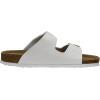 imageCUSHIONAIRE Mens Lane Cork footbed Sandal with Adjustable Buckle Straps ComfortWhite Nappa