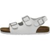 imageCUSHIONAIRE Mens Leland Cork footbed Sandal with ComfortWhite Napa