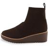 imageCUSHIONAIRE Womens Iggy stretch knit wedge boots Memory Foam Wide Widths AvailableChocolate