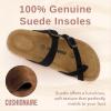 imageCUSHIONAIRE Womens Luna Cork Footbed Sandal With ComfortBlack Vegan Suede