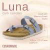 imageCUSHIONAIRE Womens Luna Cork Footbed Sandal With ComfortBlue Vegan Suede