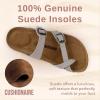 imageCUSHIONAIRE Womens Luna Cork Footbed Sandal With ComfortStone Vegan Suede