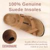 imageCUSHIONAIRE Womens Luna Cork Footbed Sandal With ComfortTan Vegan Suede