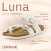 imageCUSHIONAIRE Womens Luna Cork Footbed Sandal With ComfortWhite