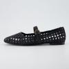 imageCUSHIONAIRE Womens Weston Woven Mary Jane Flat Memory Foam Wide Widths AvailableBlack Woven