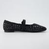 imageCUSHIONAIRE Womens Weston Woven Mary Jane Flat Memory Foam Wide Widths AvailableBlack Woven