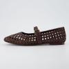 imageCUSHIONAIRE Womens Weston Woven Mary Jane Flat Memory Foam Wide Widths AvailableBrown Woven