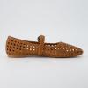 imageCUSHIONAIRE Womens Weston Woven Mary Jane Flat Memory Foam Wide Widths AvailableCognac Woven