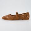 imageCUSHIONAIRE Womens Weston Woven Mary Jane Flat Memory Foam Wide Widths AvailableCognac Woven