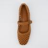 imageCUSHIONAIRE Womens Weston Woven Mary Jane Flat Memory Foam Wide Widths AvailableCognac Woven