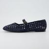 imageCUSHIONAIRE Womens Weston Woven Mary Jane Flat Memory Foam Wide Widths AvailableNavy Woven