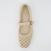 imageCUSHIONAIRE Womens Weston Woven Mary Jane Flat Memory Foam Wide Widths AvailableWheat Woven