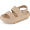 imageCUSHIONAIRE Kids Fuji sandal with adjustable strap and ComfortKhaki