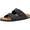 imageCUSHIONAIRE Mens Lane Cork footbed Sandal with Adjustable Buckle Straps ComfortBlack Nubuck
