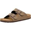 imageCUSHIONAIRE Mens Lane Cork footbed Sandal with Adjustable Buckle Straps ComfortBrown Nubuck