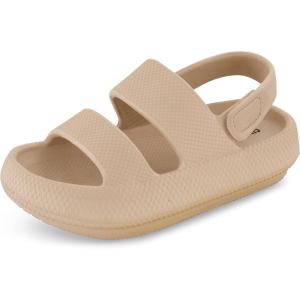 imageCUSHIONAIRE Kids Fuji sandal with adjustable strap and ComfortKhaki