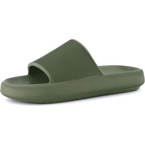 imageCUSHIONAIRE Mens Feather cloud recovery pool slide with ComfortGreen