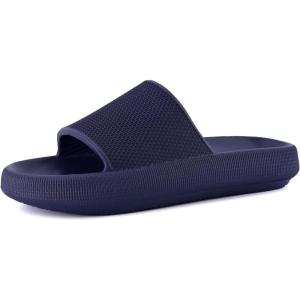 imageCUSHIONAIRE Mens Feather cloud recovery pool slide with ComfortNavy