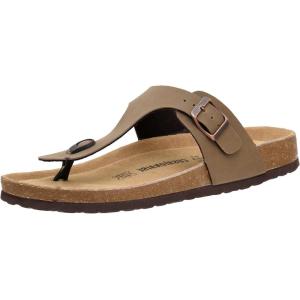 imageCUSHIONAIRE Mens Leah Cork footbed Sandal with ComfortBrown Nubuck