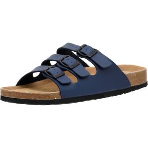 imageCUSHIONAIRE Mens LelaM Cork Footbed Sandal with ComfortNavy Nappa