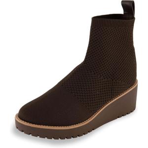 imageCUSHIONAIRE Womens Iggy stretch knit wedge boots Memory Foam Wide Widths AvailableChocolate