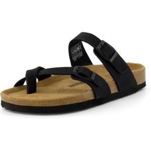 imageCUSHIONAIRE Womens Luna Cork Footbed Sandal With ComfortBlack