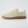 imageCUSHIONAIRE Belinda Womens Lace Detail Casual Sneakers  Elegant Ribbon LaceUp Shoes with Memory FoamIvory Vegan Suede