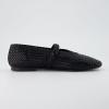 imageCUSHIONAIRE Womens Bistro Woven Mary Jane Flat Memory Foam Wide Widths AvailableWoven Black